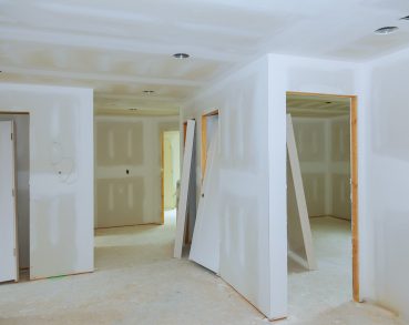 Home renovation of new construction of Drywall Plasterboard Interior Room